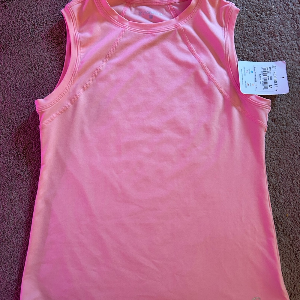 Sofibella Meduim Coral Sleeveless Tank Top